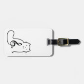 CAT- EN MUZIEKOPMERKING BAGAGELABEL (Voorkant horizontaal)