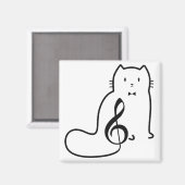 CAT- EN MUZIEKOPMERKING MAGNEET (Voorkant / Achterkant)