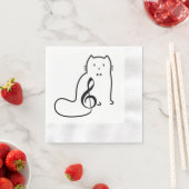 CAT- EN MUZIEKOPMERKING SERVETTEN (Insitu)