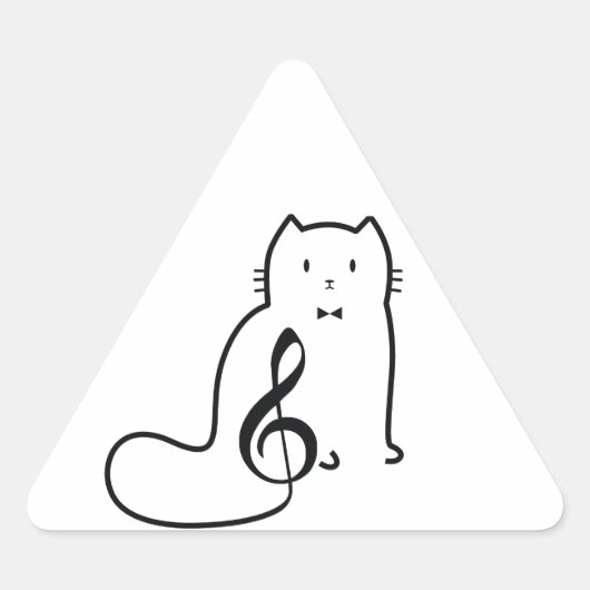 CAT- EN MUZIEKOPMERKING STICKER (Voorkant)