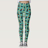 Cat en pizza grappig patroon leggings (Voorkant)