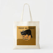 Cat en Pumpkin Halloween Tote Bag (Voorkant)