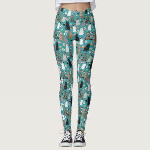 Cat en Sushi grappig voedselpatroon Leggings