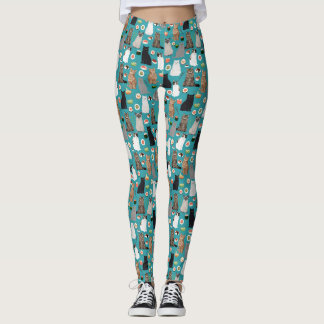 Cat en Sushi grappig voedselpatroon Leggings