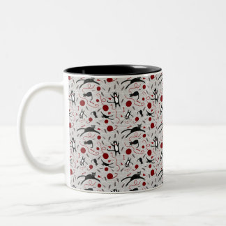 Cat en Yarn Two Tone Coffee Mok