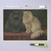 Cat Ephemera Decoupage Blu Cream Perzen Tissuepapier (Craft)