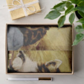 Cat Ephemera Decoupage Kittens in de schuur Tissuepapier (Geschenk)