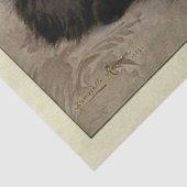 Cat Ephemera Decoupage Zwart Perzisch Tissuepapier (Detail)