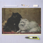 Cat Ephemera Decoupage Zwart Wit Perzen Tissuepapier (Craft)