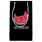 Cat-ermelon Funny Cat Watermelon Pun Dark BG Klein Cadeauzakje (Voorkant)