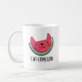 Cat-ermelon Funny Cat Watermelon Pun Koffiemok (Links)