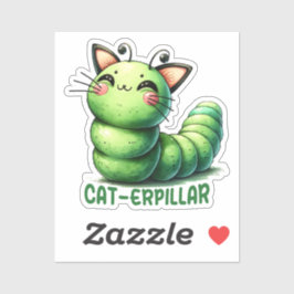 Cat-erpillar grappige kat woordspeling sticker