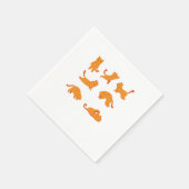 Cat Exercise Funny Cute Cat Animal Pet Owner Gift Servet (Hoek)