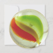 Cat Eye Marble Birthday Party Invitation Kaart (Achterkant)