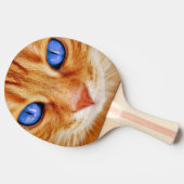 Cat Eyes Face Tiger mackerel red Cat Tafeltennisbatje (Zijkant)