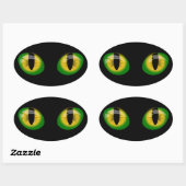 Cat Eyes Groene en Zwarte Sticker (Vel)