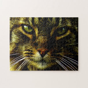 Cat Eyes Hypnotiserende realistische foto Legpuzzel