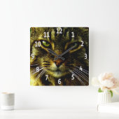 Cat Eyes Hypnotizing Framed Photo Vierkante Klok (Huis)