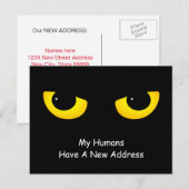 Cat Eyes My Humans heeft een nieuw adres Aankondigingskaart (Voorkant / Achterkant)