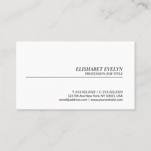 Cat Eyes Visitekaartje (Achterkant)