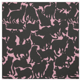Cat Fabric Cat Lover Art Patroonverbindingen Stof