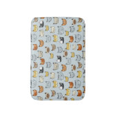 Cat Face Doodle Patroon Badmat (Voorkant Verticaal)