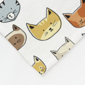 Cat Face Doodle Patroon Fleece Deken (Hoek)