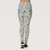 Cat Face Doodle Patroon Leggings (Achterkant)