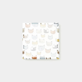Cat Face Doodle Patroon Post-it® Notes