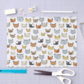 Cat Face Doodle Patroon Tissuepapier (Craft)