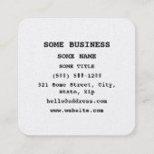 Cat Face Emoticon :3 Vierkante Visitekaartje (Achterkant)