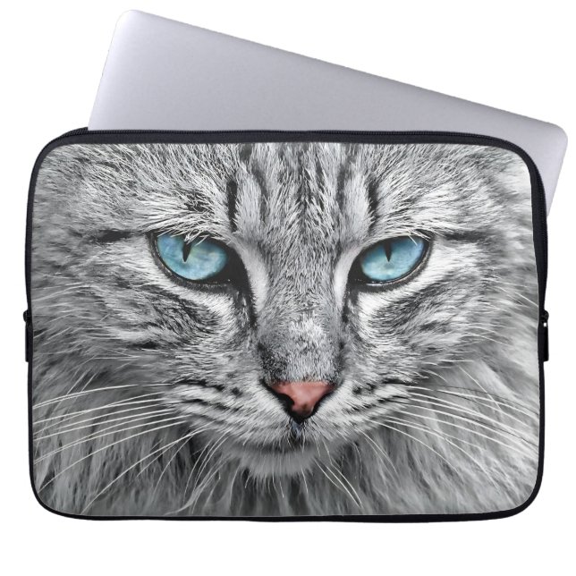 Cat Face Fractal Design-10682 Laptop Sleeve (Voorkant)