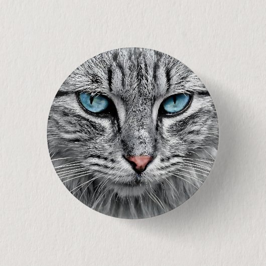 Cat Face Fractal Design-10682 Ronde Button 3,2 Cm (Voorkant)