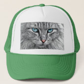 Cat Face Fractal Design-10682 Trucker Pet (Voorkant)