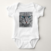 Cat Face Fractal Design Romper (Voorkant)