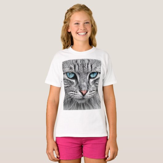 Cat Face Fractal Design T-shirt (Voorkant volledig)