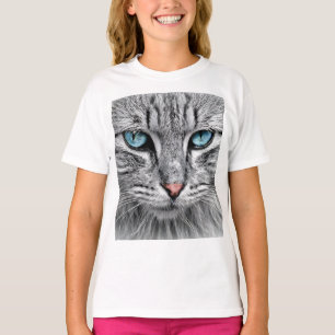 Cat Face Fractal Design T-shirt