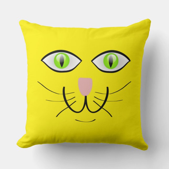Cat Face Funny Cartoon-29034 Kussen (Voorkant)