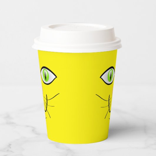 Cat Face Funny Cartoon-29034 Papieren Bekers (Links)