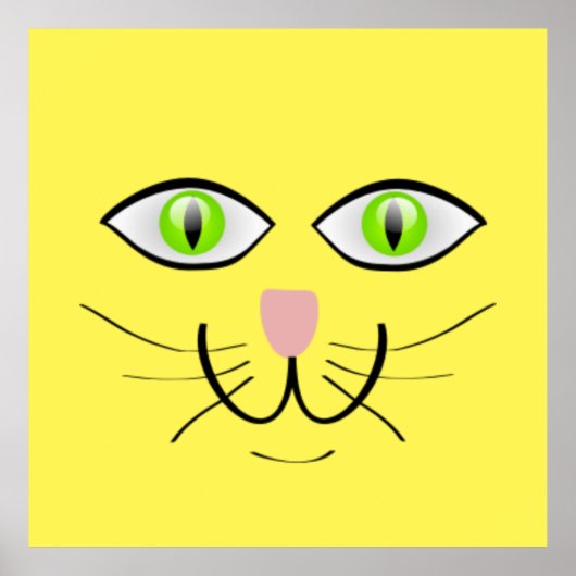 Cat Face Funny Cartoon-29034 Poster (Voorkant)