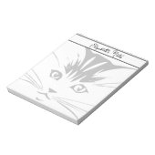 Cat Face gepersonaliseerd Notitieblok (Linkerzijde)