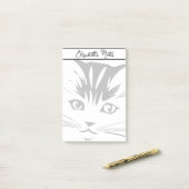 Cat Face gepersonaliseerd Post-it® Notes (Op bureau)