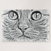 Cat Face Jigzaag Puzzle I Love Pets Legpuzzel (Horizontaal)