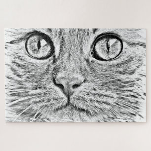 Cat Face Jigzaag Puzzle I Love Pets Legpuzzel