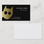 Cat Face Logo - Gouden Kat Visitekaartje (Voorkant / Achterkant)