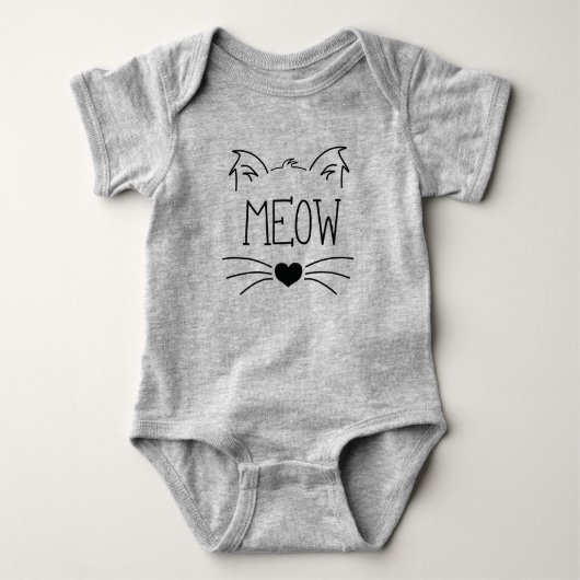Cat Face Meow Romper (Voorkant)