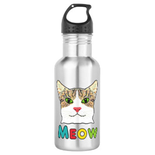 Cat Face Meow Waterfles