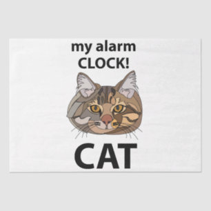 Cat Face My Alarm Clock Tabby Cat Tissuepapier