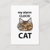 Cat Face My Alarm Clock Tabby Cat Visitekaartje (Voorkant)