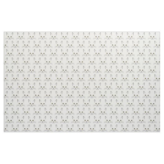 Cat Face Pattern Stof (Yard (91,4 cm))